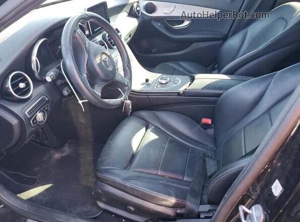 55SWF4JB2JU274043 2018 MERCEDES-BENZ C Black Front interior view