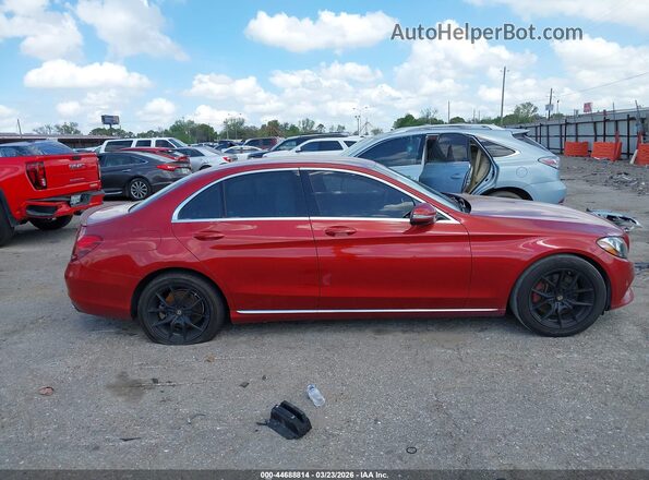 55SWF4JB4GU123536 2016 MERCEDES-BENZ C-CLASS Red Սալոնի հետևի տեսք
