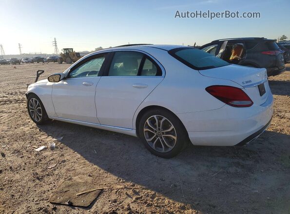 55SWF4JB5JU268379 2018 MERCEDES-BENZ C White Trasero izquierdo