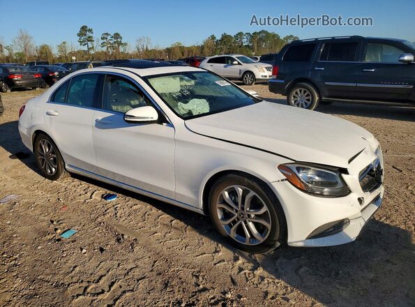 55SWF4JB5JU268379 2018 MERCEDES-BENZ C White Delantero derecho