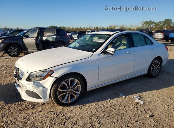 55SWF4JB5JU268379 2018 MERCEDES-BENZ C White Vista tres cuartos delantera izquierda