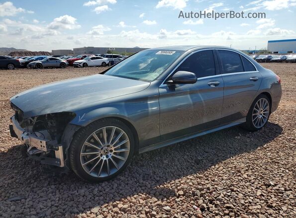 55SWF4JB7JU238624 2018 MERCEDES-BENZ C Gray Przód lewy