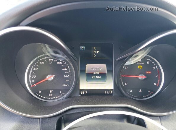 55SWF4JB7JU238624 2018 MERCEDES-BENZ C Gray Widok zestawu wskaźników