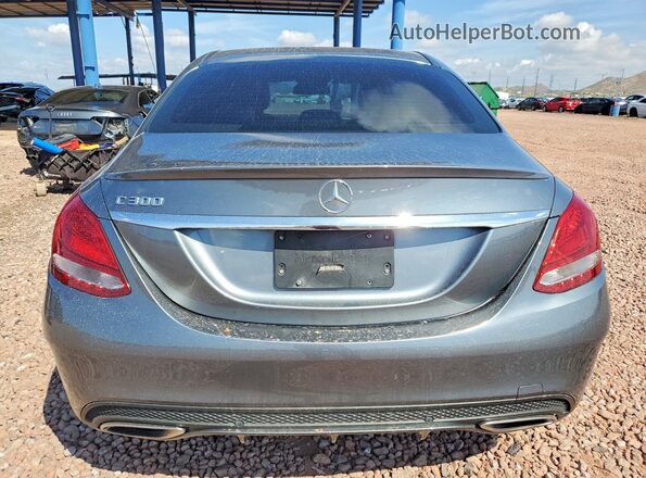 55SWF4JB7JU238624 2018 MERCEDES-BENZ C Gray Widok z tyłu