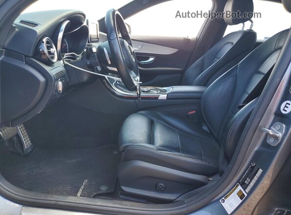 55SWF4JB7JU238624 2018 MERCEDES-BENZ C Gray Widok wnętrza z przodu