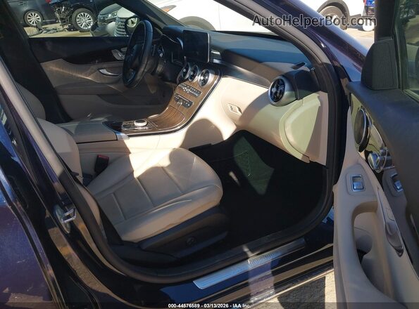 55SWF4JB7JU252510 2018 MERCEDES-BENZ C-CLASS Dark Blue Вид салона спереди