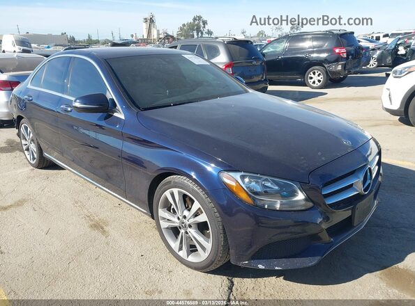 55SWF4JB7JU252510 2018 MERCEDES-BENZ C-CLASS Dark Blue Передняя правая четверть