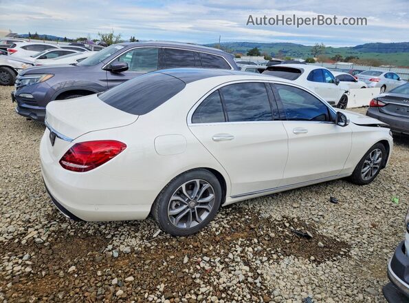55SWF4JB9GU154300 2016 MERCEDES-BENZ C White Задня права чверть