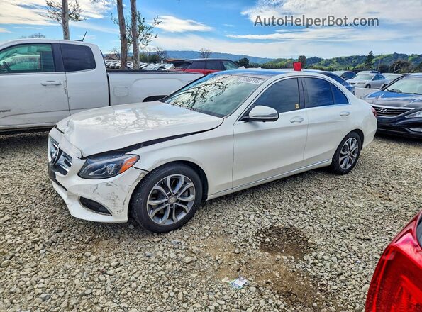 55SWF4JB9GU154300 2016 MERCEDES-BENZ C White Передня ліва чверть