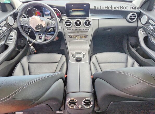 55SWF4JB9GU154300 2016 MERCEDES-BENZ C White Вид панелі приладів
