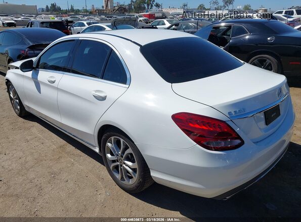 55SWF4JB9JU242268 2018 MERCEDES-BENZ C-CLASS Белый Задняя левая четверть