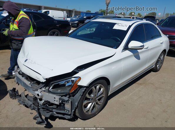 55SWF4JB9JU242268 2018 MERCEDES-BENZ C-CLASS Белый Передняя левая четверть