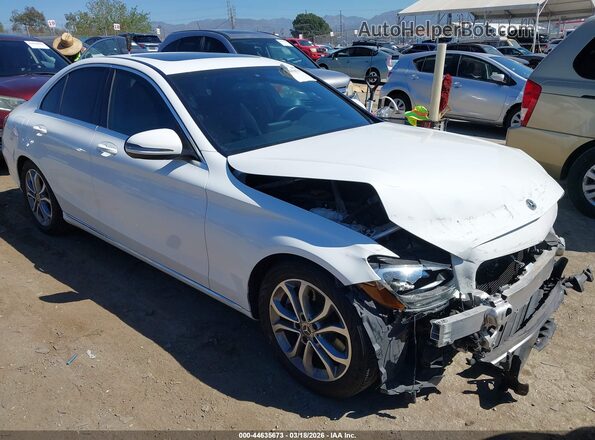 55SWF4JB9JU242268 2018 MERCEDES-BENZ C-CLASS Белый Передняя правая четверть
