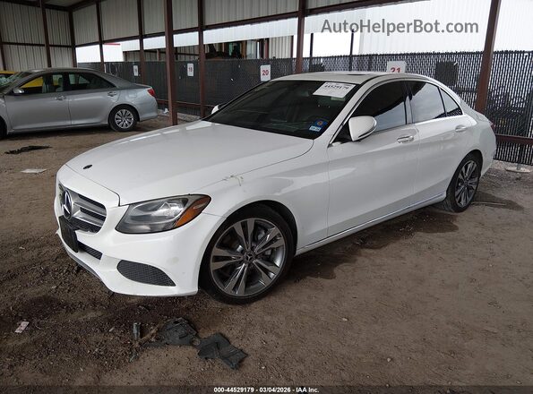 55SWF4JB9JU244814 2018 MERCEDES-BENZ C-CLASS White Передня ліва чверть