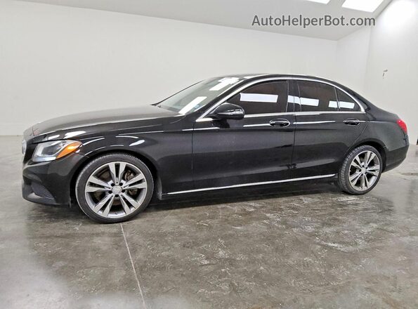 55SWF4JBXHU191289 2017 MERCEDES-BENZ C Black წინა მარცხენა ხედი სამი მეოთხედიდან