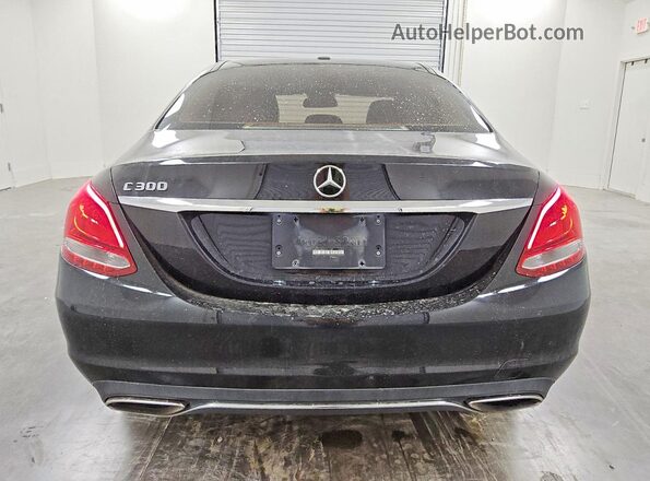 55SWF4JBXHU191289 2017 MERCEDES-BENZ C Black უკანა ხედი