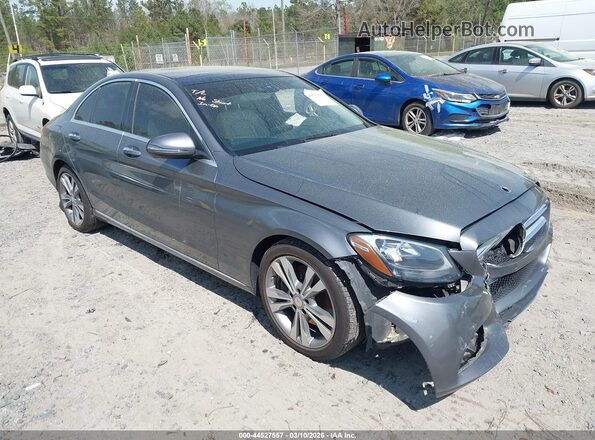 55SWF4JBXHU197044 2017 MERCEDES-BENZ C-CLASS Silver Delantero derecho