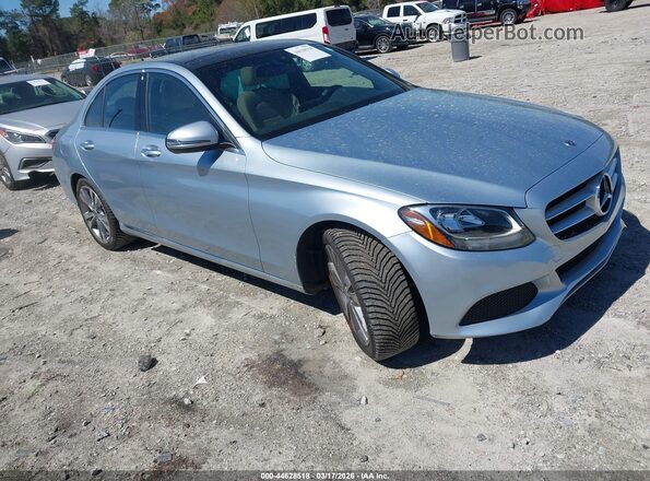 55SWF4JBXJU244286 2018 MERCEDES-BENZ C-CLASS Blue Передня права чверть