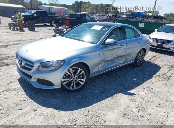 55SWF4JBXJU244286 2018 MERCEDES-BENZ C-CLASS Blue Передня ліва чверть