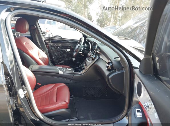 55SWF4JBXJU266496 2018 MERCEDES-BENZ C-CLASS Черный Вид салона спереди