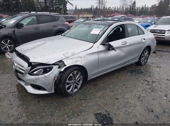 55SWF4KB0HU226162 2017 MERCEDES-BENZ C-CLASS Silver Передня ліва чверть