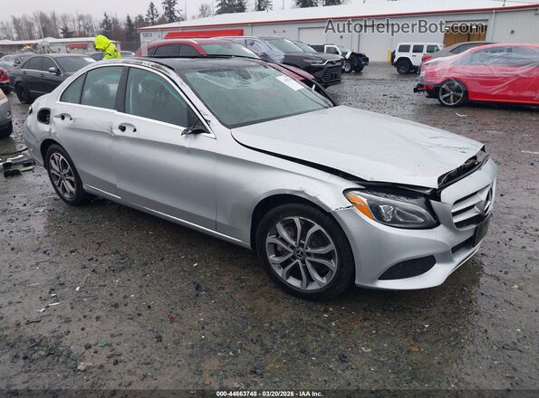 55SWF4KB0HU226162 2017 MERCEDES-BENZ C-CLASS Silver Передня права чверть