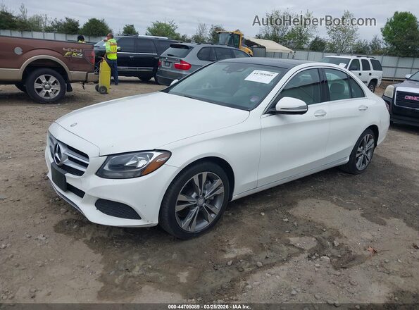 55SWF4KB1GU148506 2016 MERCEDES-BENZ C-CLASS White Առջևի ձախ երեք քառորդ տեսարան