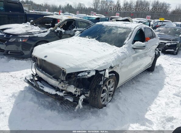 55SWF4KB1JU249486 2018 MERCEDES-BENZ C-CLASS White Առջևի ձախ երեք քառորդ տեսարան
