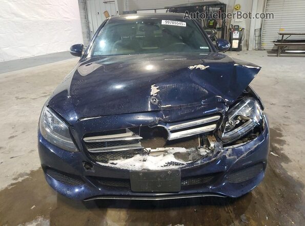 55SWF4KB1JU257166 2018 MERCEDES-BENZ C Синий Вид спереди