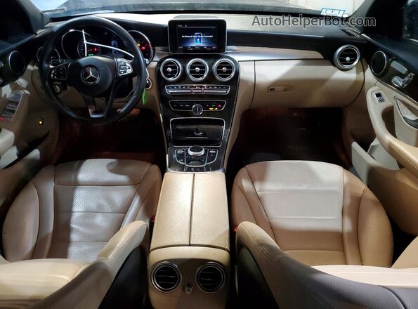 55SWF4KB1JU257166 2018 MERCEDES-BENZ C Синий Вид панели приборов