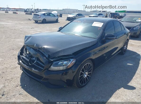 55SWF4KB1JU282617 2018 MERCEDES-BENZ C-CLASS Black Առջևի ձախ երեք քառորդ տեսարան
