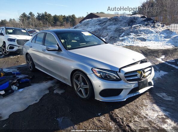 55SWF4KB2GU110539 2016 MERCEDES-BENZ C-CLASS Серебряный Передняя правая четверть