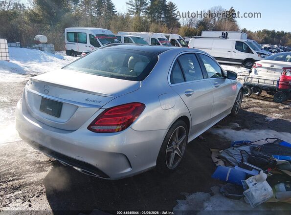55SWF4KB2GU110539 2016 MERCEDES-BENZ C-CLASS Серебряный Задняя правая четверть