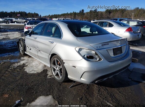 55SWF4KB2GU110539 2016 MERCEDES-BENZ C-CLASS Серебряный Задняя левая четверть