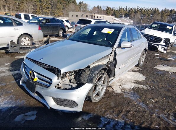55SWF4KB2GU110539 2016 MERCEDES-BENZ C-CLASS Серебряный Передняя левая четверть