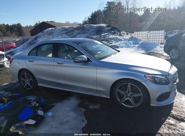 55SWF4KB2GU110539 2016 MERCEDES-BENZ C-CLASS Серебряный Панорамный вид салона 360°