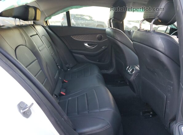 55SWF4KB2HU187235 2017 MERCEDES-BENZ C White Вид задніх сидінь