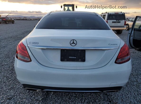 55SWF4KB2HU187235 2017 MERCEDES-BENZ C White Вид ззаду