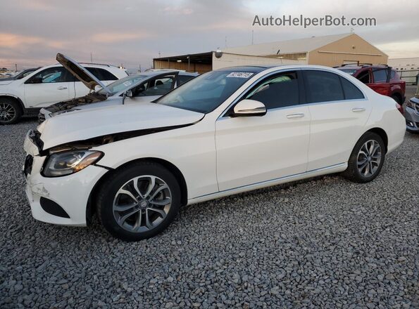 55SWF4KB2HU187235 2017 MERCEDES-BENZ C White Передня ліва чверть
