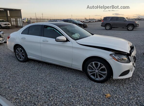 55SWF4KB2HU187235 2017 MERCEDES-BENZ C White Передня права чверть