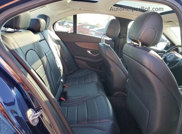 55SWF4KB2HU198316 2017 MERCEDES-BENZ C Blue უკანა სავარძლების ხედი