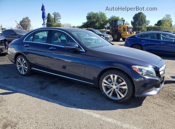 55SWF4KB2HU198316 2017 MERCEDES-BENZ C Blue წინა მარჯვენა