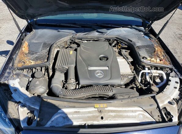 55SWF4KB2HU198316 2017 MERCEDES-BENZ C Blue უკანა სალონის ხედი