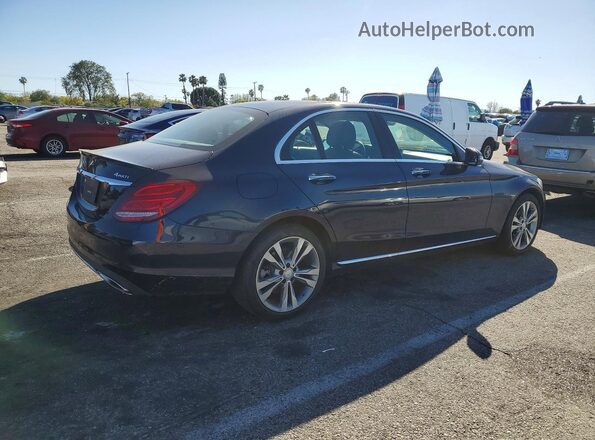 55SWF4KB2HU198316 2017 MERCEDES-BENZ C Blue უკანა მარჯვენა