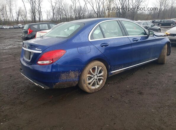 55SWF4KB2HU202137 2017 MERCEDES-BENZ C Blue Հետևի աջ