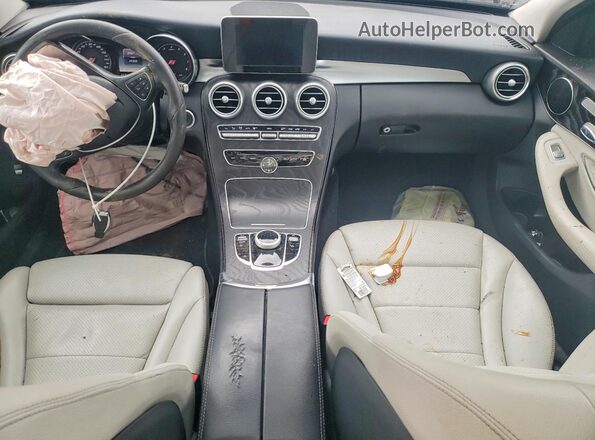 55SWF4KB2HU202137 2017 MERCEDES-BENZ C Blue Առջևի վահանակի տեսք