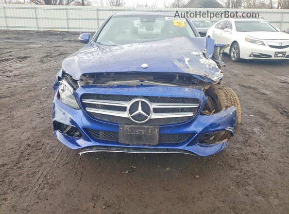 55SWF4KB2HU202137 2017 MERCEDES-BENZ C Blue Դիմացի տեսք
