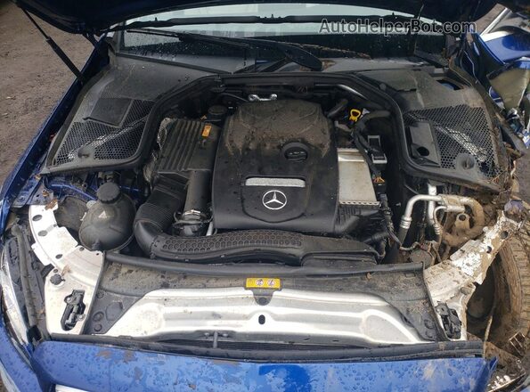 55SWF4KB2HU202137 2017 MERCEDES-BENZ C Blue Սալոնի հետևի տեսք