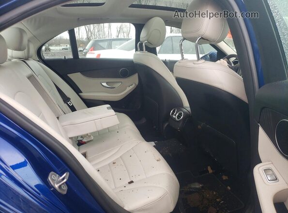 55SWF4KB2HU202137 2017 MERCEDES-BENZ C Blue Հետևի նստատեղերի տեսք