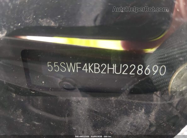55SWF4KB2HU228690 2017 MERCEDES-BENZ C-CLASS Red Engine compartment view